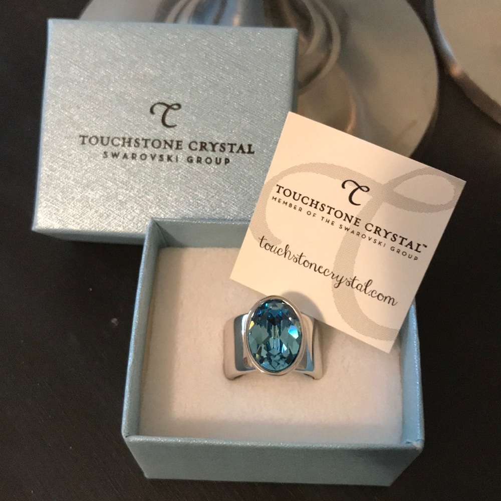 Touchstone Crystal Nikita Aquamarine Ring